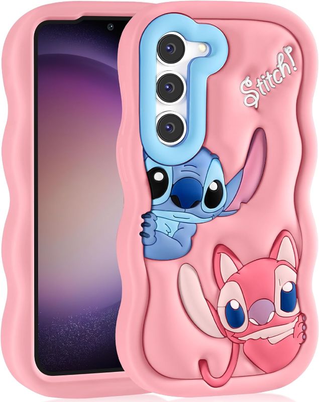 Photo 2 of **NON REFUNDABLE**
BUNDLE OF  2  oqpa Silicone Cartoon Phone Case, S24Plus,Blue/PINK