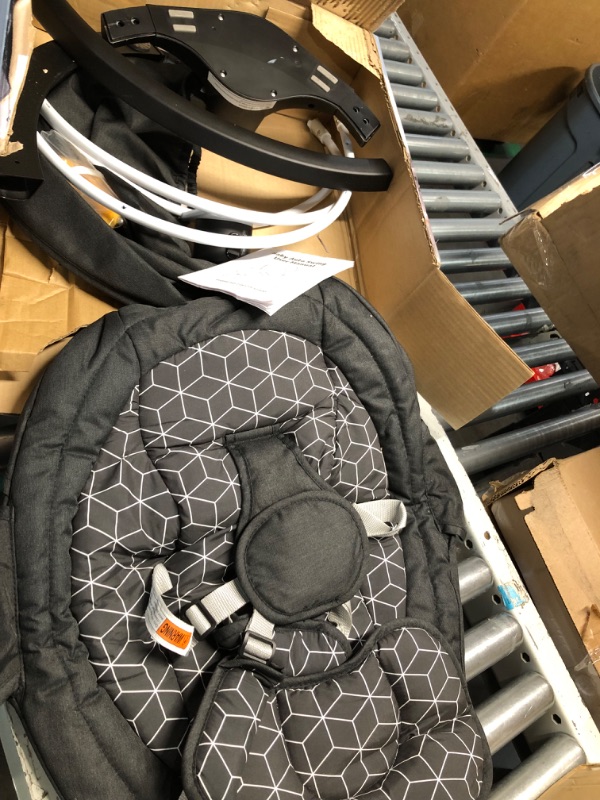 Photo 3 of  MF: 07/22 NAPEI Baby Swing for Infants to Toddler, Remote Control & 5 Speed & Bluetooth Infant Swing with Music Speaker, Baby Bouncer with 3 Seat Positions, Baby Swing for Newborn?Gray?