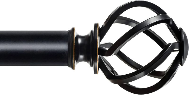 Photo 1 of (SIMILAR TO STOCK PHOTO) 36-72 inch Curtain Rod Black 