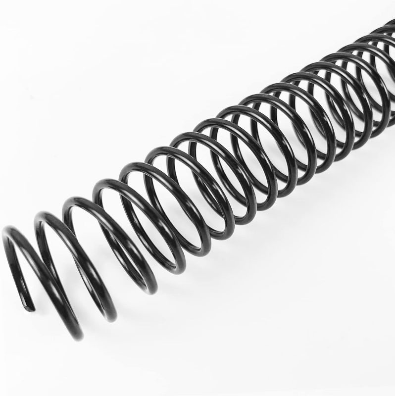 Photo 1 of Binditek 50 Pack Plastic Spiral Binding Coils, 20mm(3/4"), 170 Sheet Capacity, 4:1 Pitch, Black Binding Spirals,