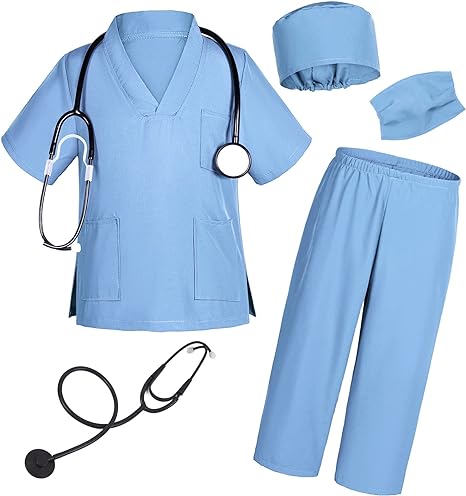 Photo 1 of Doctor costume for kids Scrubs pants with accessories set toddler children cosplay (SIZE 7-8YR)
