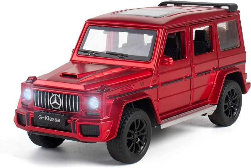 Photo 1 of Alloy Collectible Red Benz G63 AMG Toy Vehicle Pull Back Die-Cast Car Model with Lights and Sound