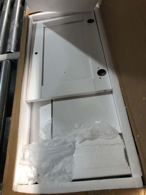 Photo 3 of Spirich Home Bathroom Cabinet Wall Mounted with Doors, Wood Hanging Cabinet, Wall Cabinets with Doors and Shelves Over The Toilet, Bathroom Wall Cabinet White