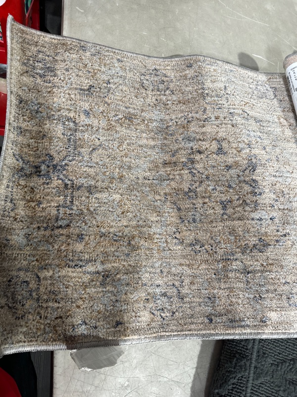 Photo 1 of ***READ NOTES**Angela Rose x Loloi Blake Collection BLA-03 Taupe / Blue, Transitional 2'-0" x 3'-0" Accent Rug Taupe / Blue 2'-0" x 3'-0"
