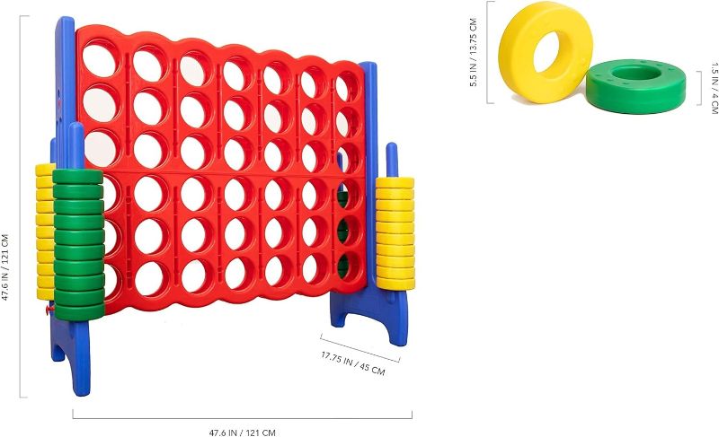 Photo 3 of (READ FULL POST) Giant Connect Four Jumbo Yard Game, Backyard Floor Games Activity for Adults  