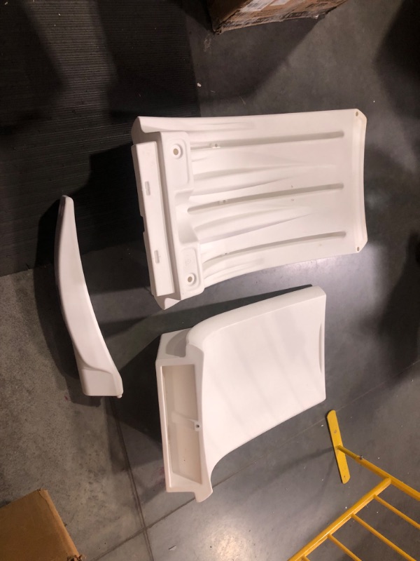 Photo 2 of ***USED - MISSING HARDWARE - NO PACKAGING - SEE PICTURES***
Step2 Vero Pool Chair, Fade-Resistant, Waterproof Patio Furniture for Sun Shelf, Use in Pools up to 9-Inches of Water, Weighted, White 9-Inch Depth