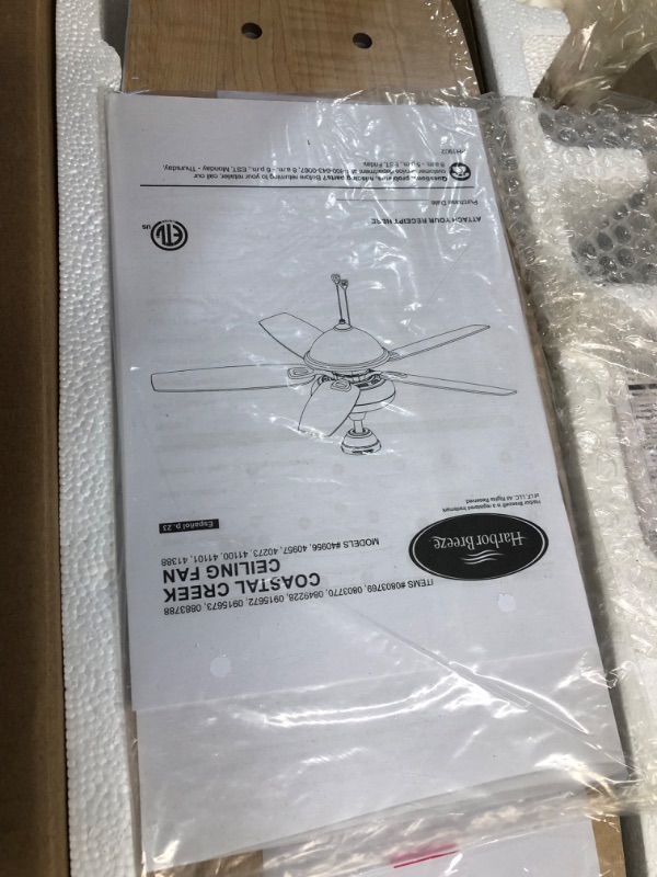 Photo 1 of Harbor Breeze Coastal Creek 52-in White Indoor Ceiling Fan with Light Kit