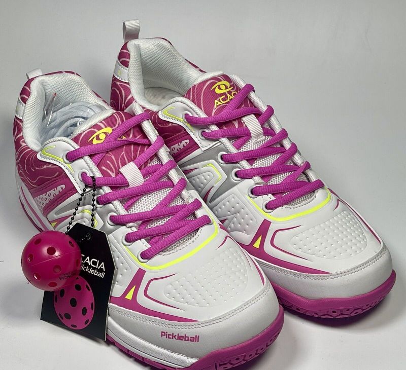 Photo 1 of Acacia Dinkshot II Pickleball Shoe Sneaker White/Pink Size 12 W 10.5 M NEW
