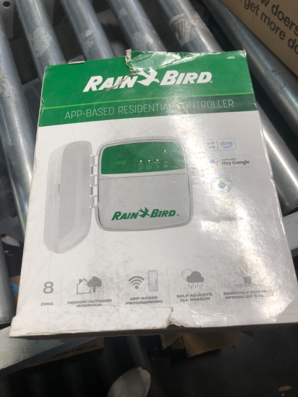 Photo 2 of Rain Bird ARC8 App-Based Indoor/Outdoor Smart Irrigation WiFi Timer/Controller, 8-Zone/Station, EPA WaterSense Certified, Compatible with Alexa, Gray and Green WiFi Indoor/Outdoor 8-Zone