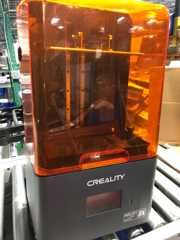 Photo 4 of (no returns) (missing part) Creality Resin 3D Printer Halot-Mage, 8K Resolution 10.3" Monochrome LCD UV Photocuring Resin Printer with High-Precision Integral Light Fast Print Dual Z-axis Rails Larger Print Size 8.97x5.03x9.05in