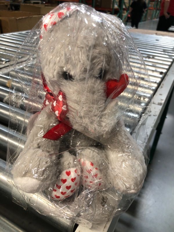 Photo 1 of Bearington Hugh Loves You Valentine's Stuffed Animal for Kids, 13 Inch Elephant Stuffed Animal, Ideal as a Valentine's Day Gift