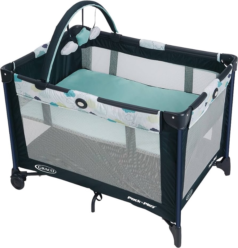 Photo 1 of Graco Pack and Play On the Go Playard | Includes Full-Size Infant Bassinet, Push Button Compact Fold, Stratus
MODEL 1927561