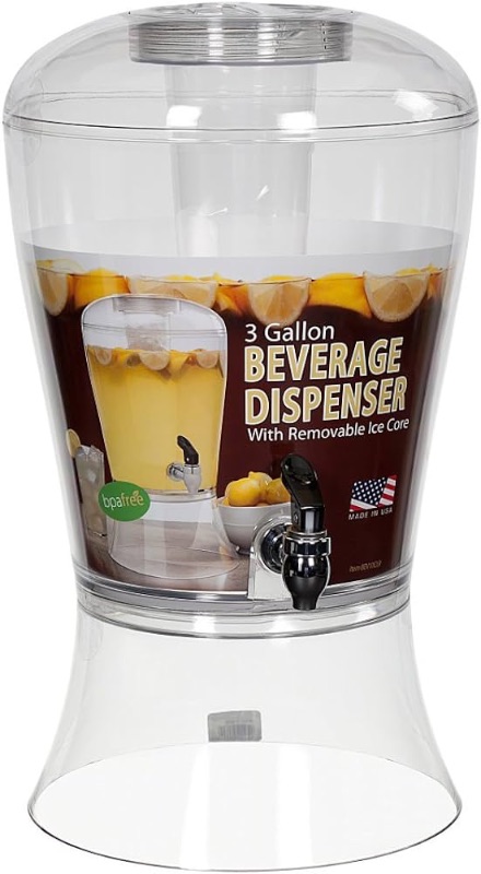 Photo 1 of 
CreativeWare 3 Gallon Beverage Dispenser with Base Ice Cylinder Sleeve