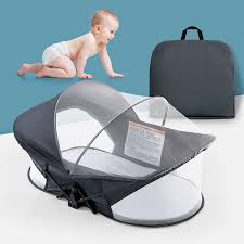 Photo 1 of 
Sporary Travel Bassinet Portable Bassinet,Portable Travel Crib Infant Travel Bed with Mosquito Net and Canopy,Lightweight and Foldable(Dark Grey)