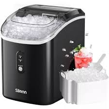 Photo 1 of (PARTS ONLY/ NO RETURNS OR REFUNDS) Nugget Countertop Ice Maker, Silonn Chewable Pellet Ice Machine with Self-Cleaning Function, 33lbs/24H for Home, Kitchen, Office, Black HZB-15NA