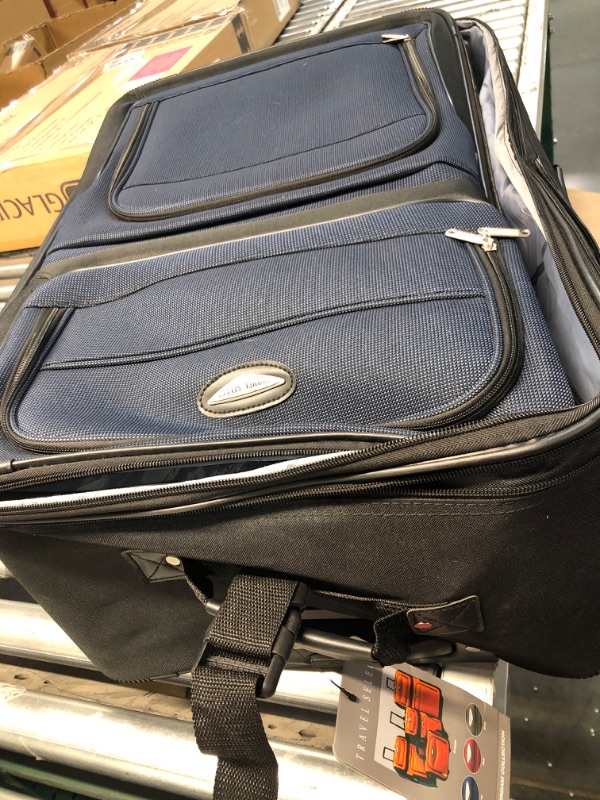 Photo 2 of ***READ NOTES*** INCOMPLETE SET
Travel Select Amsterdam Expandable Rolling Upright Luggage, Navy, 4-Piece Set 4-Piece Set (15/21/25/29) Navy
30 1/2"L