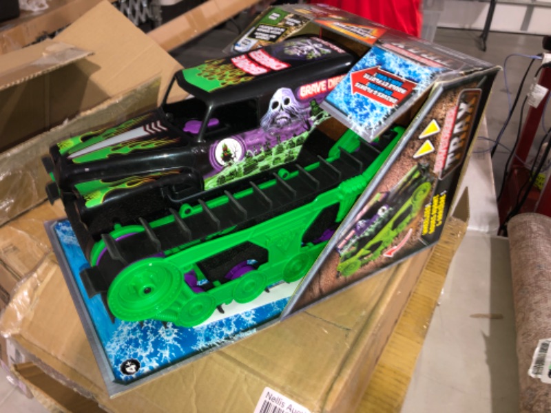 Photo 3 of (missing USB cable) Monster Jam, Official Grave Digger Trax All-Terrain Remote Control Outdoor Vehicle