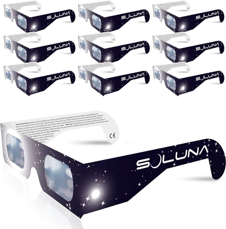 Photo 1 of 2PK NON REFUNDABLE--Solar Eclipse Glasses AAS Approved 2024 - Made in the USA CE and ISO Certified Safe Shades for Direct Sun Viewing 2(10 Pack)
Amazon's