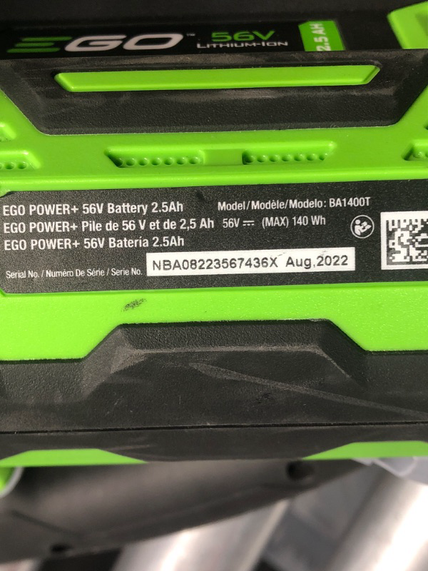 Photo 4 of ***USED - NOT FUNCTIONAL - SEE COMMENTS***
EGO POWER+ 56-volt 765-CFM 200-MPH Battery Handheld Leaf Blower 5 Ah (Battery and Charger Included)