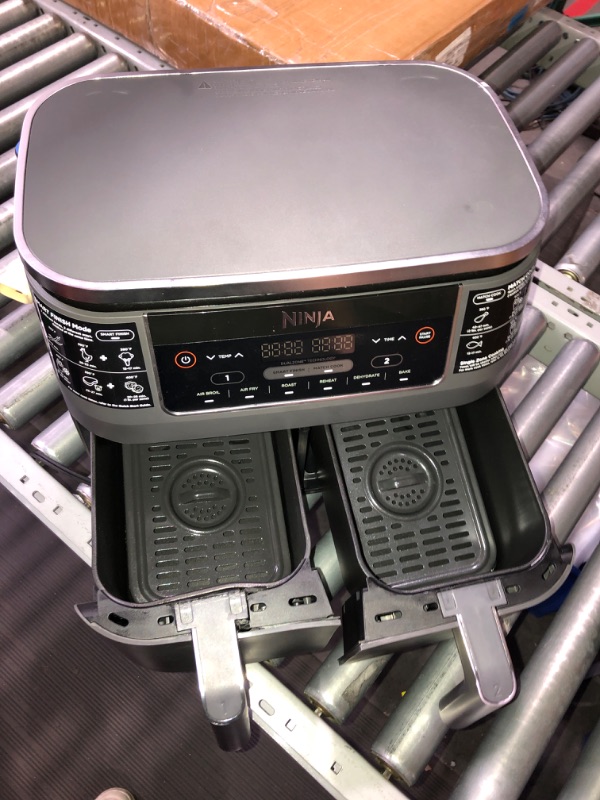 Photo 4 of (NON-REFUNDABLE) Ninja DZ201 Foodi 8 Quart 6-in-1 DualZone 2-Basket Air Fryer with 2 Independent Frying Baskets, 