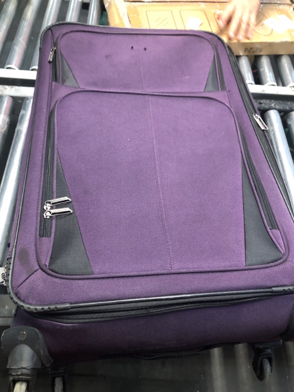 Photo 2 of (see images for damage) U.S. Traveler Aviron Bay Expandable Softside Luggage with Spinner Wheels