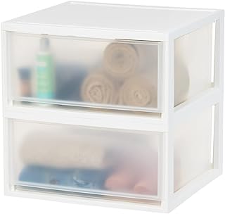 Photo 1 of **DAMAGED READ NOTES**
IRIS USA 2 Pack 47 Qt. Extra Large Stacking Storage Drawer, White
