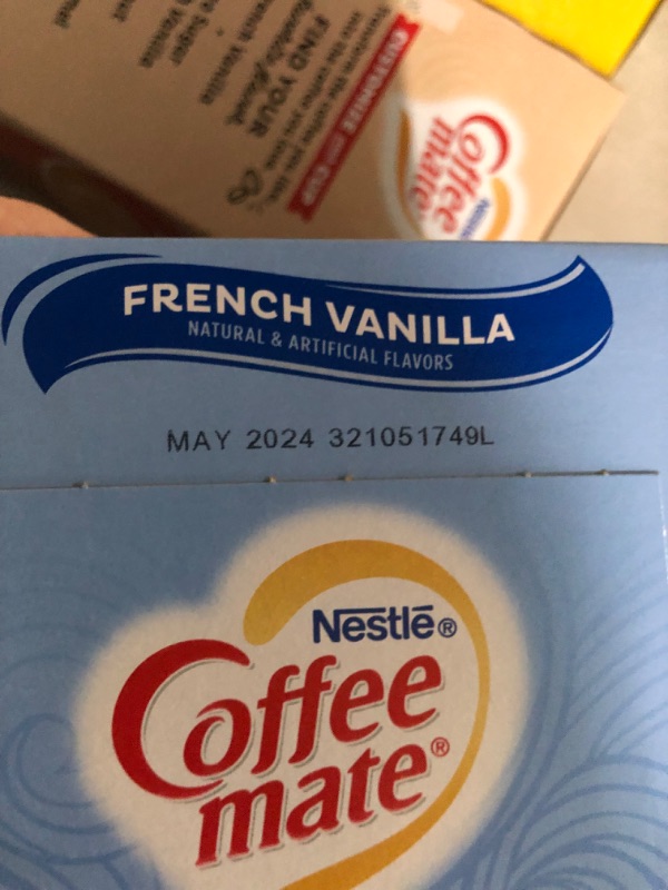 Photo 3 of ***BEST BY DATES*VANILLA MAY 2024*HAZELNUT AUGUST 2024*ORIGINAL AUGUST 2024***
Nestle Coffee Mate Creamer Singles Variety Pack, Original, French Vanilla, Hazelnut, Non Dairy, No Refrigeration, 150 Count (Pack of 3) Variety Pack Box of 50 Singles (Pack of 