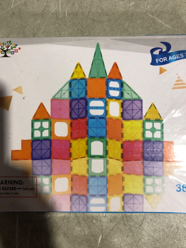 Photo 2 of (please see all images) Magnetic Tiles Building Blocks, STEM Toys for 3+ Year Old Boys Girls,