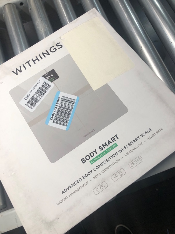 Photo 2 of **READ NOTES**WITHINGS Body Smart - Accurate Scale for Body Weight and Fat Percentage, Body Composition Wi-Fi and Bluetooth Weight Scale, Ba