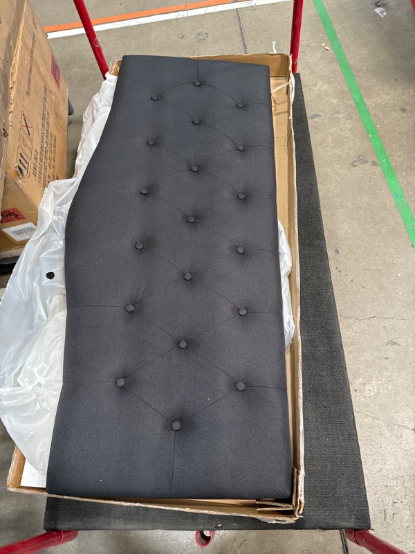 Photo 2 of **HEADBOARD ONLY** Flash Furniture Upholstered Headboard, Full, Black Black Full