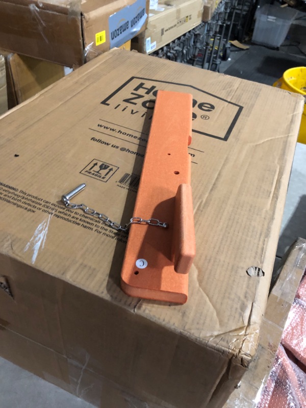 Photo 6 of ***USED - LIKELY MISSING PARTS - UNABLE TO VERIFY FUNCTIONALITY***
KINGYES Folding Adjustable Backrest Adirondack Chair, Orange Embossing Orange