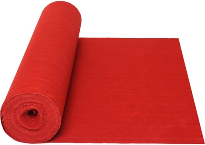 Photo 1 of Red Carpet Runner for Party, 3.3x33ft, 250GSM Large Thick Hollywood Red Carpet for Event, 