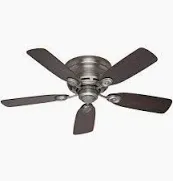 Photo 1 of ***SEE NOTES***Hunter Fan Company Low Profile IV 42 Inch Home Ceiling Fan, Antique Pewter