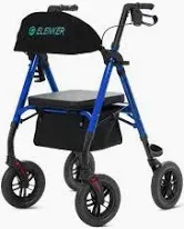Photo 1 of Healconnex Rollator Walkers for Seniors-Folding Rollator Walker with Seat and Four 10inch Wheels-