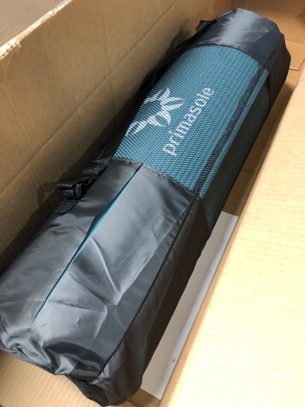Photo 1 of Primasole 1/2 Thick Exercise Mat with Carry Strap & Case Mat for Yoga Pilates Fitness at Home and Gym 72" L x 24" W Green