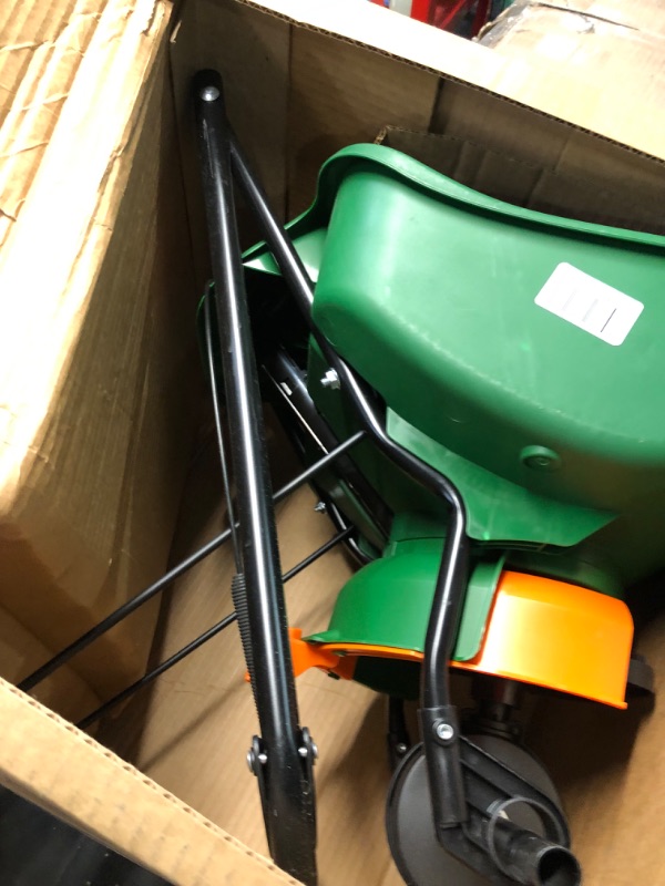 Photo 3 of Scotts Turf Builder EdgeGuard Mini Broadcast Spreader - Holds Up to 5,000 sq. ft. of Lawn Product, Green Single Pack Mini