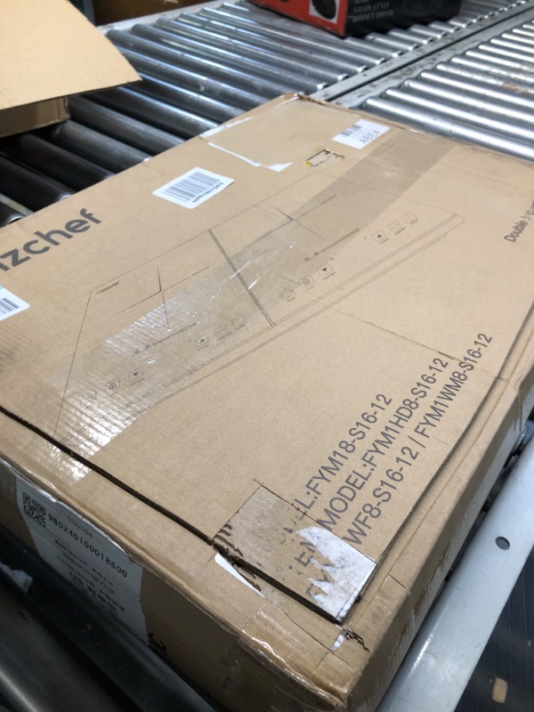 Photo 2 of Electric Cooktop AMZCHEF Double Induction Cooker with 2 Burners, Ultra-thin Body, Independent Control,10 Temperature Levels