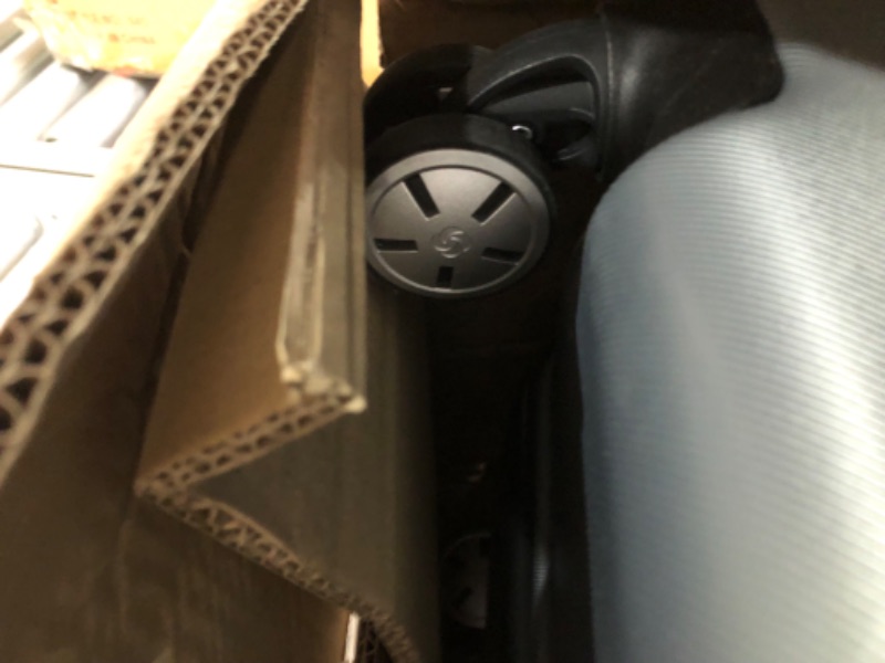 Photo 4 of Samsonite Omni 2 Hardside Expandable Luggage with Spinner Wheels, Checked-Large 28-Inch, Artic Silver Checked-Large 28-Inch Artic Silver