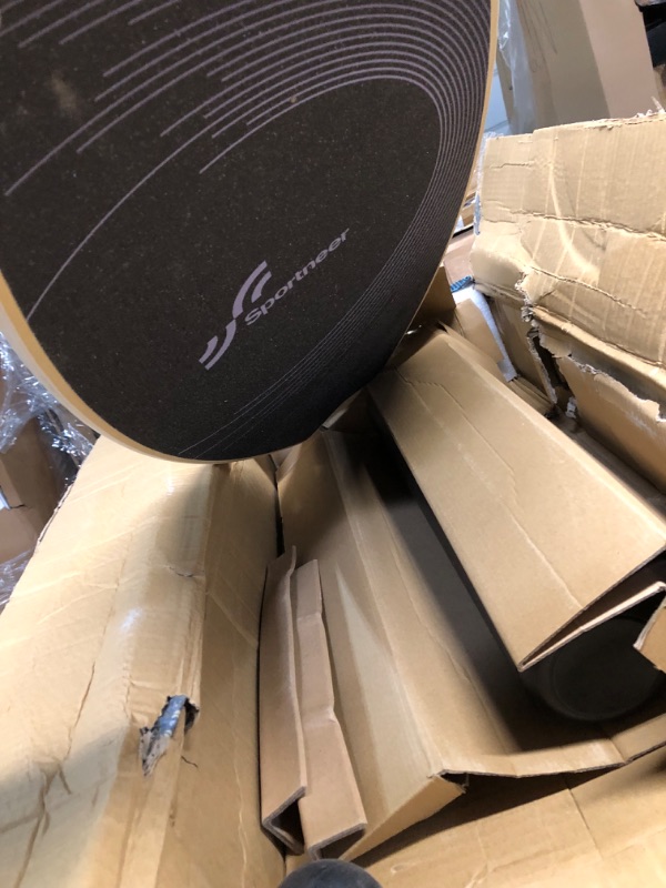 Photo 3 of Wooden Balance Board with Adjustable Stoppers: 7 Modes Wobble Board with Roller and Balance Ball - Exercise Balancing Stability Trainer 