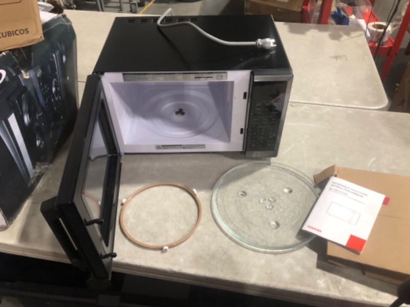 Photo 9 of ***NONREFUNDABLE - NOT FUNCTIONAL - FOR PARTS ONLY - SEE COMMENTS***
TOSHIBA ML2-EM12EA(BS) Countertop Microwave Oven With Stylish Design As Kitchen Essentials, Smart Sensor, ECO Mode & Mute Function, 1.2 Cu Ft With 12.4" Turntable, 1100W, Black Stainless