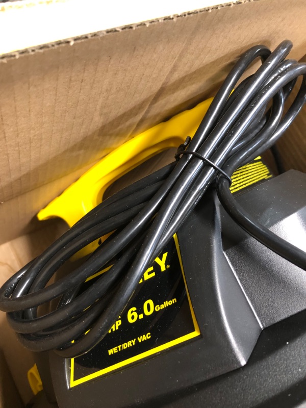 Photo 2 of **NON-REFUNDABLE**NO RETURNS**PARTS ONLY*** READ***
****BY BIDDING ON THIS ITEM, YOU UNDERSTAND THAT THIS SALE IS FINAL AND ITEM CANNOT BE RETURNED***

***Stanley - SL18116P Wet/Dry Vacuum, 6 Gallon, 4 Horsepower Black