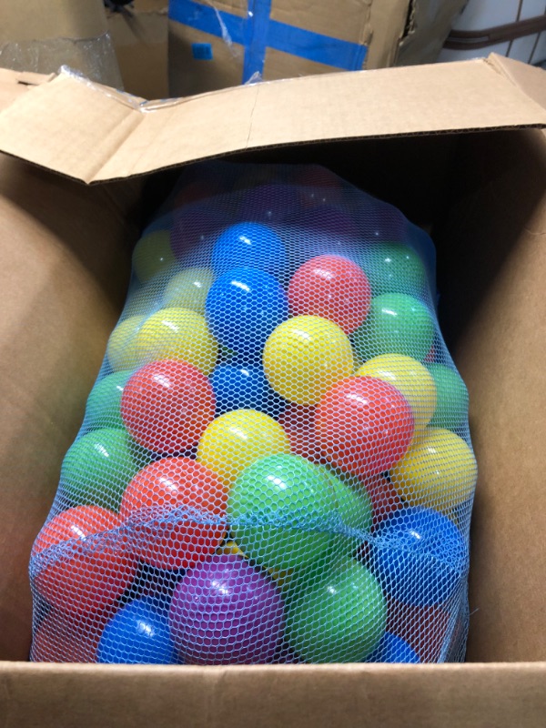 Photo 2 of 200 Count Plastic Balls for Ball Pit, Phthalate and BPA Free, Crush Proof Play Balls for Ball Pit, Pit Balls in Assorted Colors in Reusable 