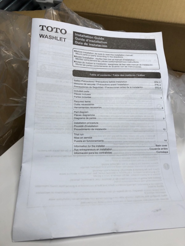 Photo 3 of ***USED - MISSING HARDWARE - POWERS ON - UNABLE TO TEST FURTHER***
TOTO WASHLET A2 Electronic Bidet Toilet Seat with Heated Seat and SoftClose Lid, Elongated, Cotton White - SW3004#01