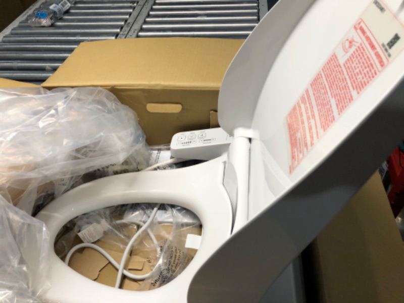 Photo 4 of ***USED - MISSING HARDWARE - POWERS ON - UNABLE TO TEST FURTHER***
TOTO WASHLET A2 Electronic Bidet Toilet Seat with Heated Seat and SoftClose Lid, Elongated, Cotton White - SW3004#01