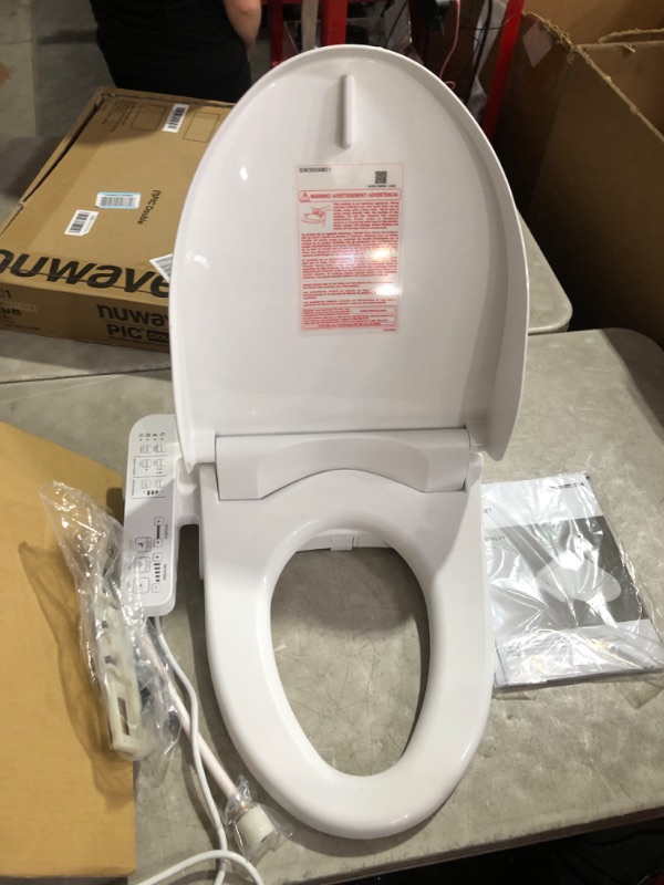 Photo 7 of ***USED - MISSING HARDWARE - POWERS ON - UNABLE TO TEST FURTHER***
TOTO WASHLET A2 Electronic Bidet Toilet Seat with Heated Seat and SoftClose Lid, Elongated, Cotton White - SW3004#01