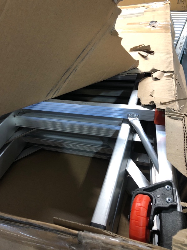 Photo 1 of **MISSING TRAY** Little Giant Ladder Systems Velocity with Wheels, M17, 17 Ft, Multi-Position Ladder with Little Giant Ladder Systems Project Tray, Ladder Accessory, Plastic, 25 lbs Weight Rating, (15012)