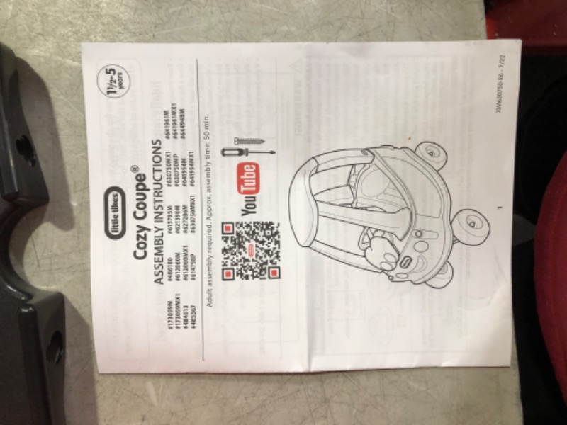 Photo 5 of ***USED - LIKELY MISSING PARTS - LOOSE HARDWARE - UNABLE TO VERIFY FUNCTIONALITY***
Little Tikes Cozy Coupe 30th Anniversary Car, Non-Assembled, Standard Packaging, Multicolor , 29.5 x 16.5 x 33.5 inches