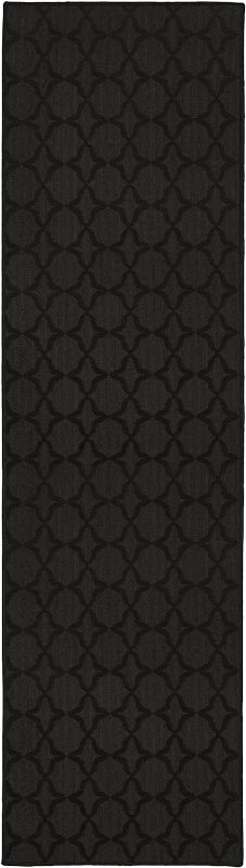 Photo 1 of (NON-REFUNDABLE) Garland Rug Sparta Area Rug, 2-Feet by 12-Feet, Black
