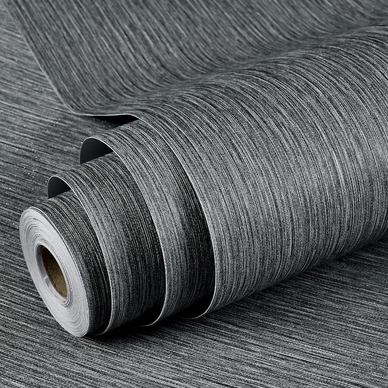 Photo 1 of *****STOCK IMAGE FOR SAMPLE*****
Haimin Grasscloth Wallpaper Textured 24in X 393in Fabric Contact Paper Gray Wall Paper Textured Linen Wallpaper Peel and Stick Self-Adhesive Thick Vinyl...
