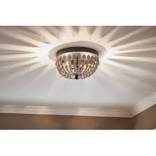 Photo 1 of Kichler Coltyn 2-Light 12-in Anvil Iron and Distressed Antique Grey Flush Mount Light
